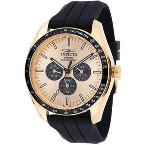 Invicta Men's Tachymeter Watch with Black Silicone Band (45969)